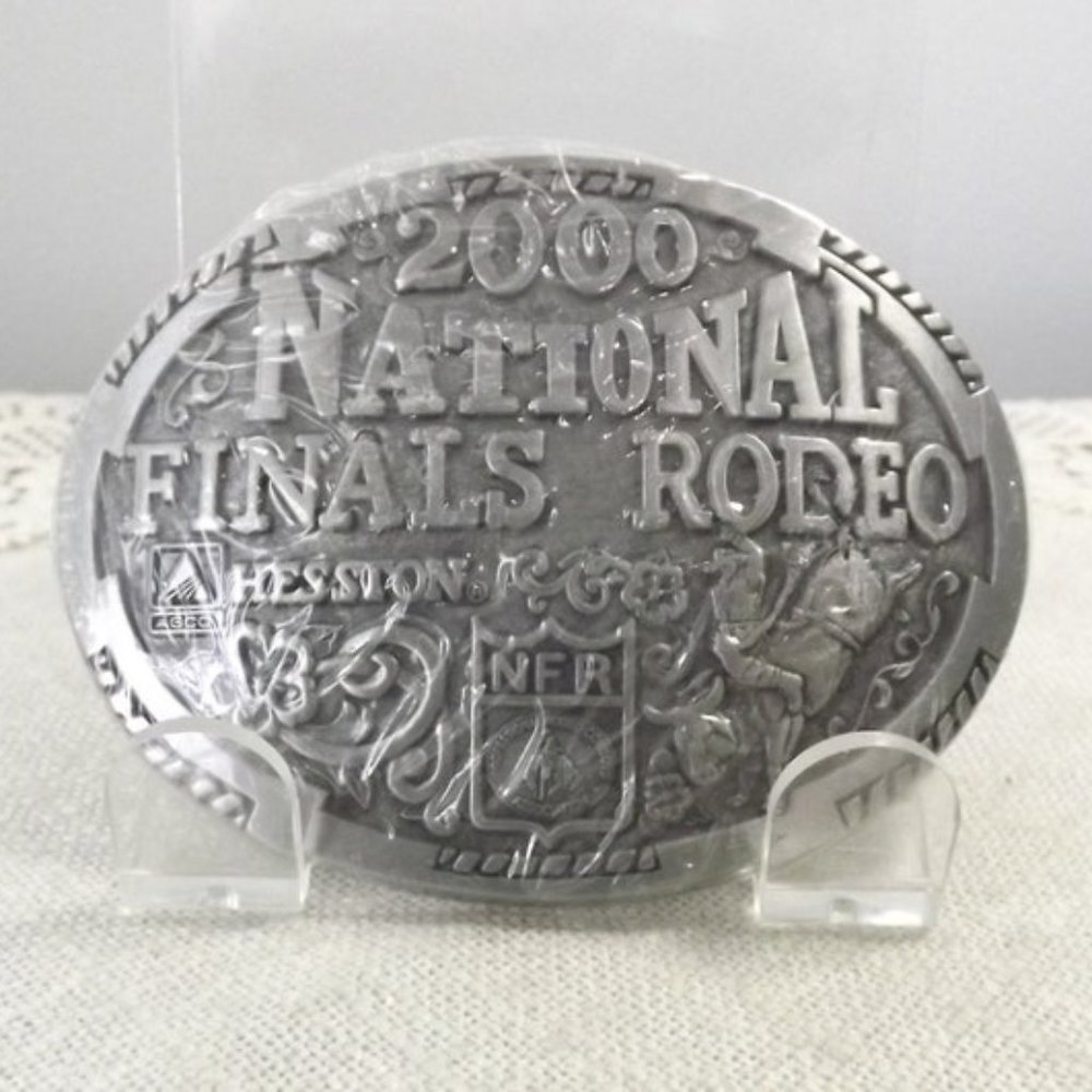 Hesston National Finals Rodeo 2000 Montana Silversmiths Belt Buckle NOS